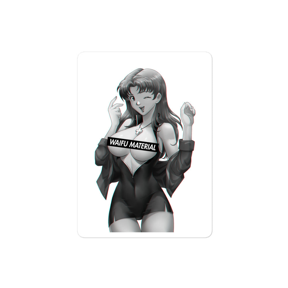 Misato Waifu Material #002 Kiss Cut Premium Sticker