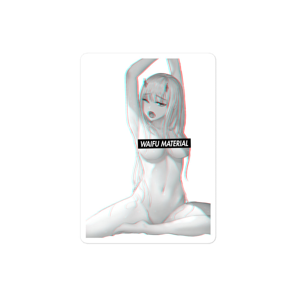 Zero Two Waifu Material #003 Kiss Cut Premium Sticker