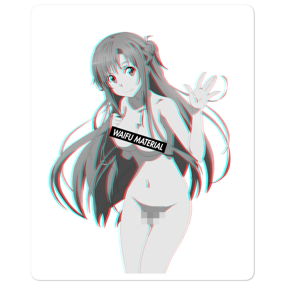 Asuna Waifu Material #006 Kiss Cut Premium Sticker