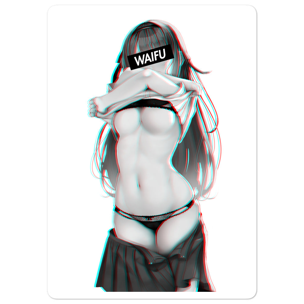 Cute Anime Girl Waifu Material #006 Kiss Cut Premium Sticker