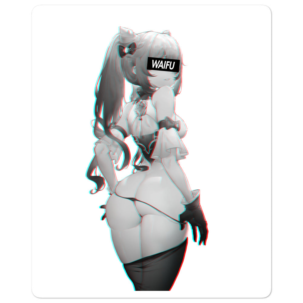 Keqing Waifu Material #006 Kiss Cut Premium Sticker