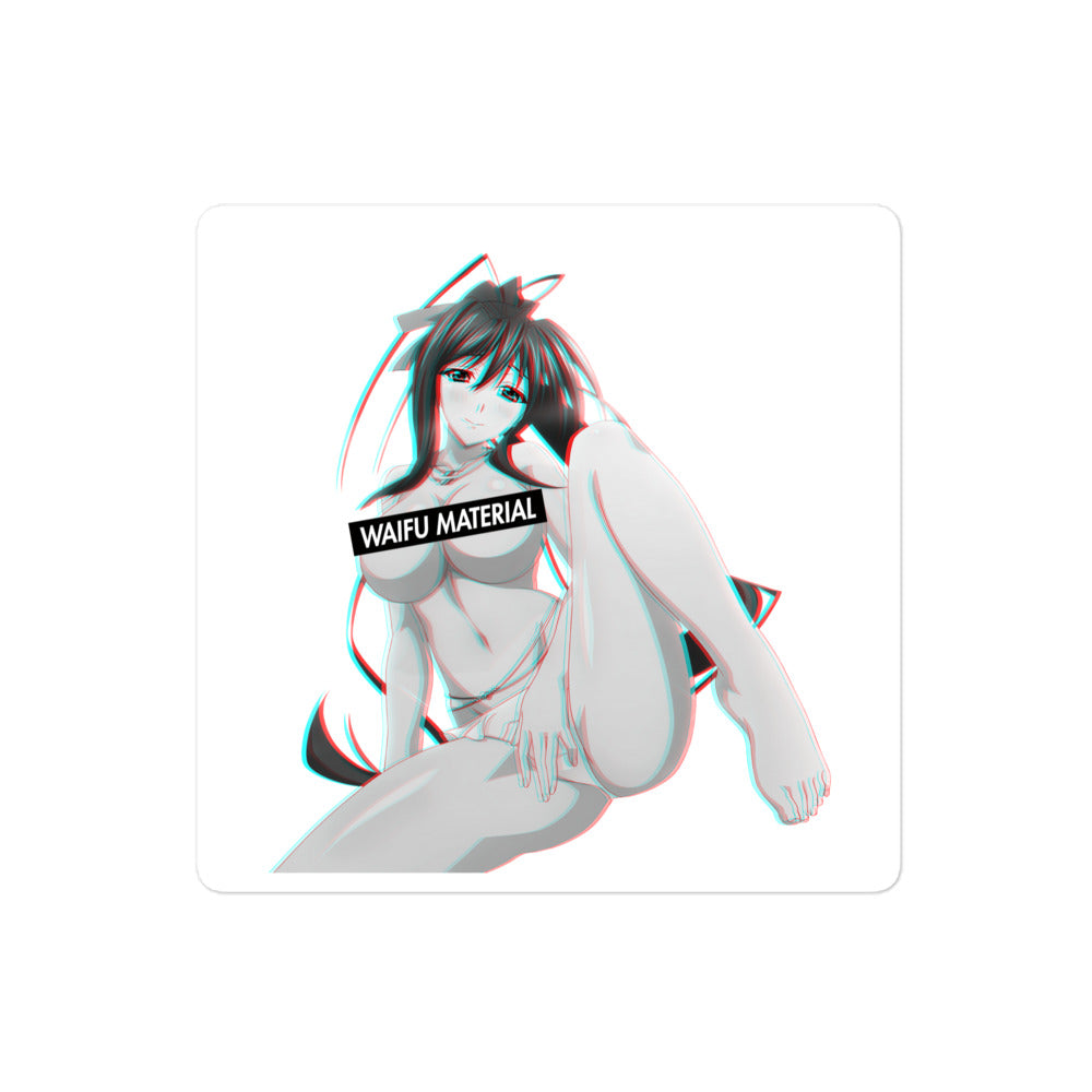 Akeno Waifu Material #007 Kiss Cut Premium Sticker