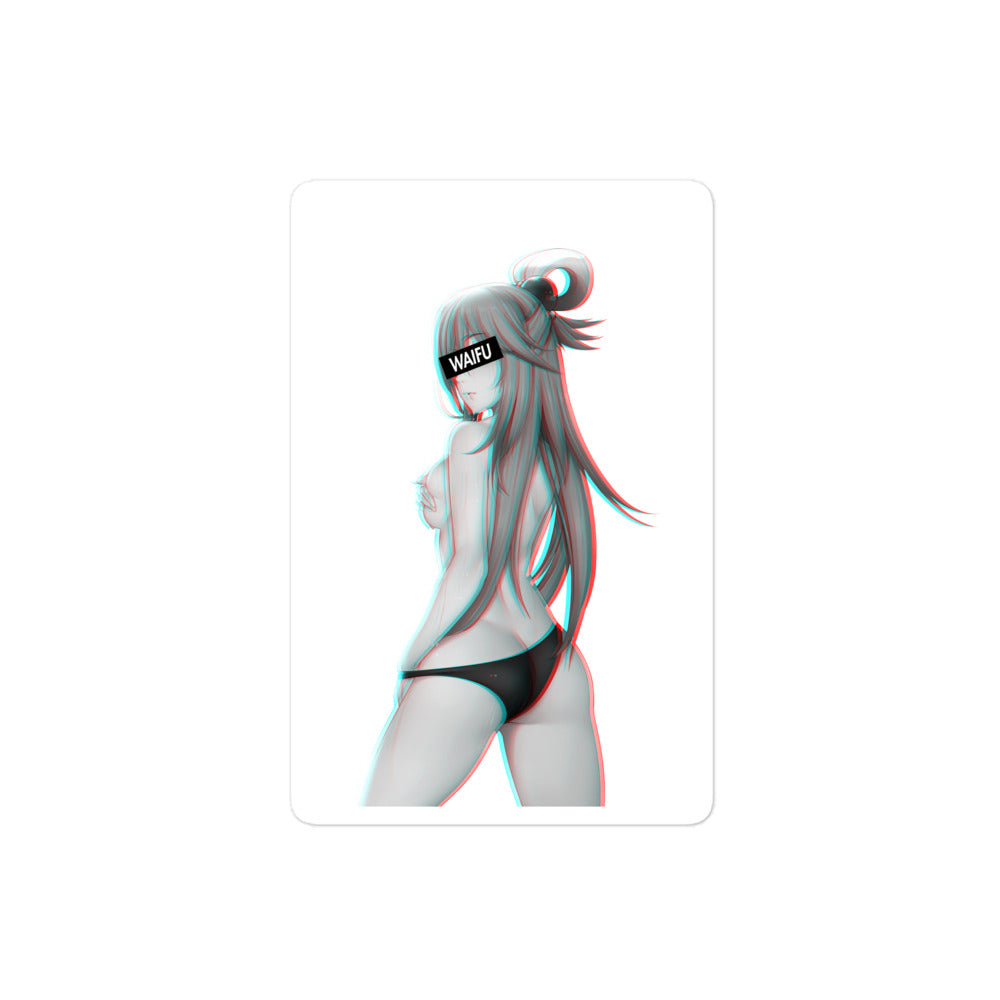 Aqua Waifu Material #001 Kiss Cut Premium Sticker