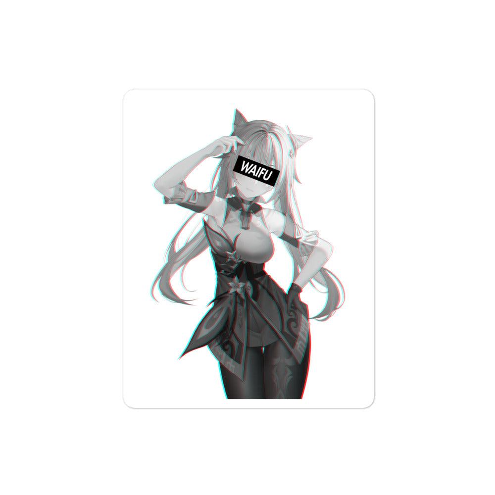 Keqing Waifu Material #004 Kiss Cut Premium Sticker