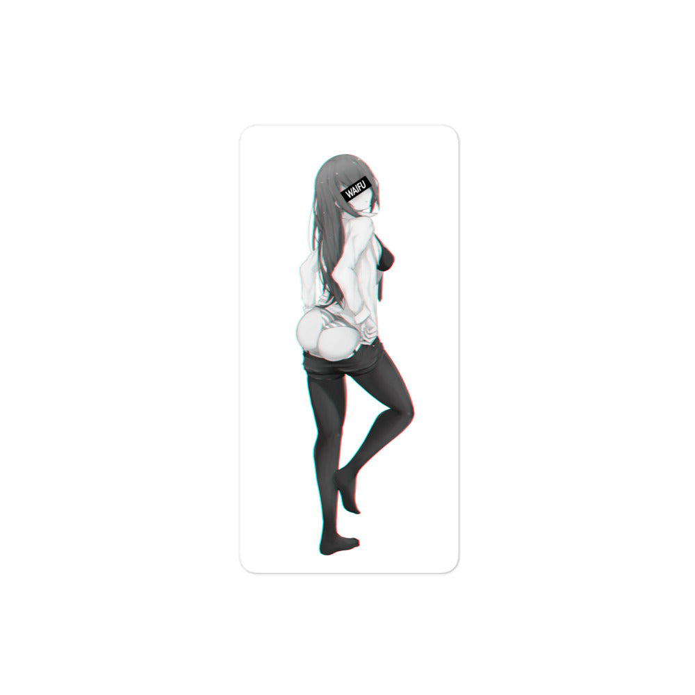 Kurisu Waifu Material #003 Kiss Cut Premium Sticker
