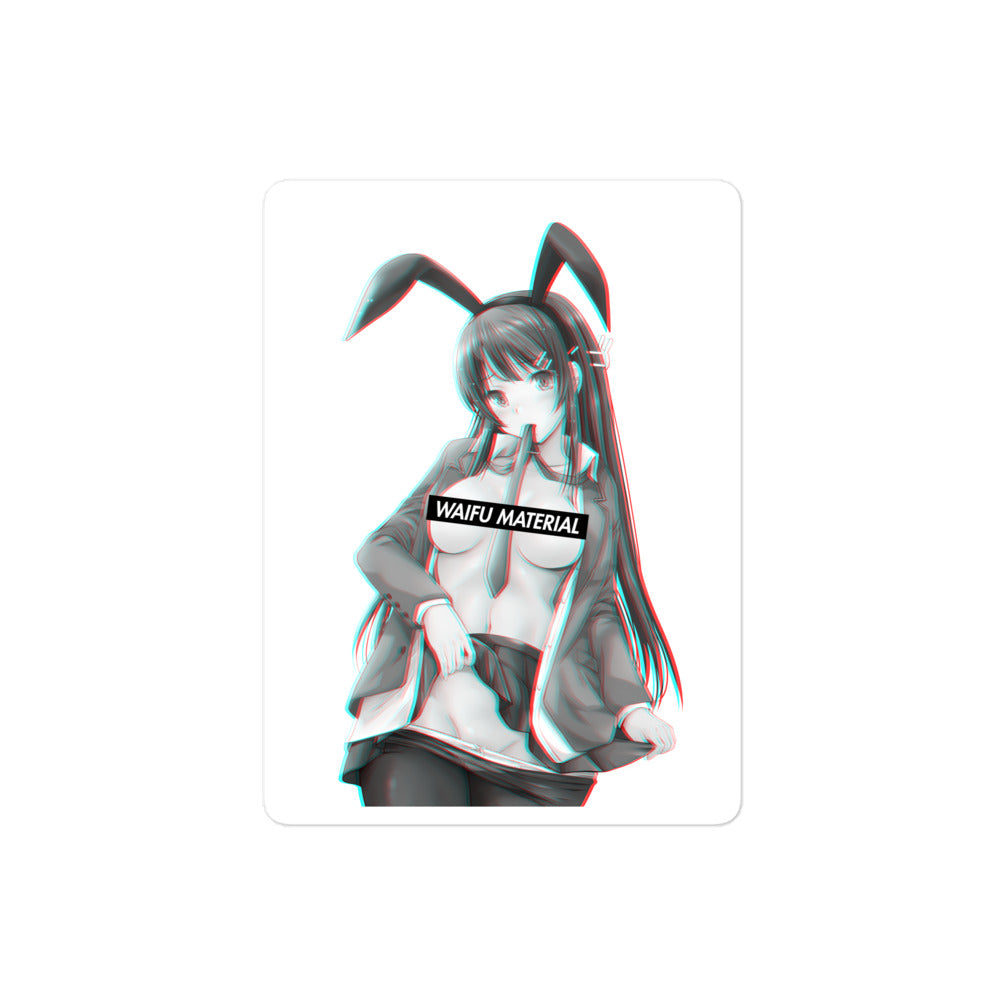Mai Waifu Material #002 Kiss Cut Premium Sticker
