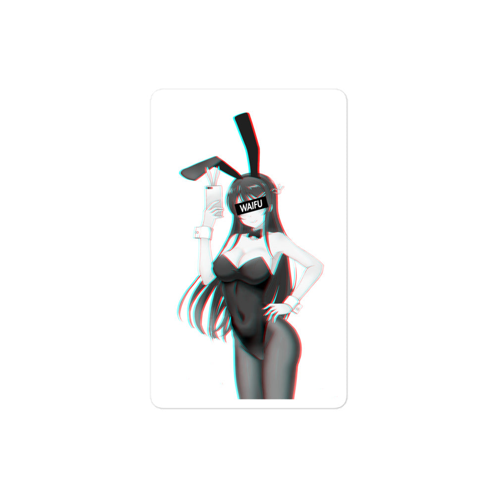 Mai Waifu Material #007 Kiss Cut Premium Sticker