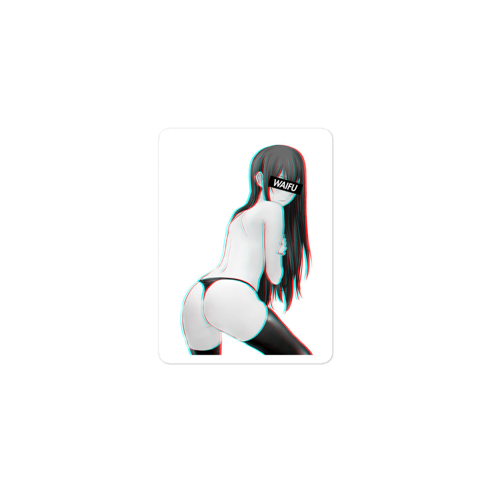 Kurisu Waifu Material #001 Kiss Cut Premium Sticker