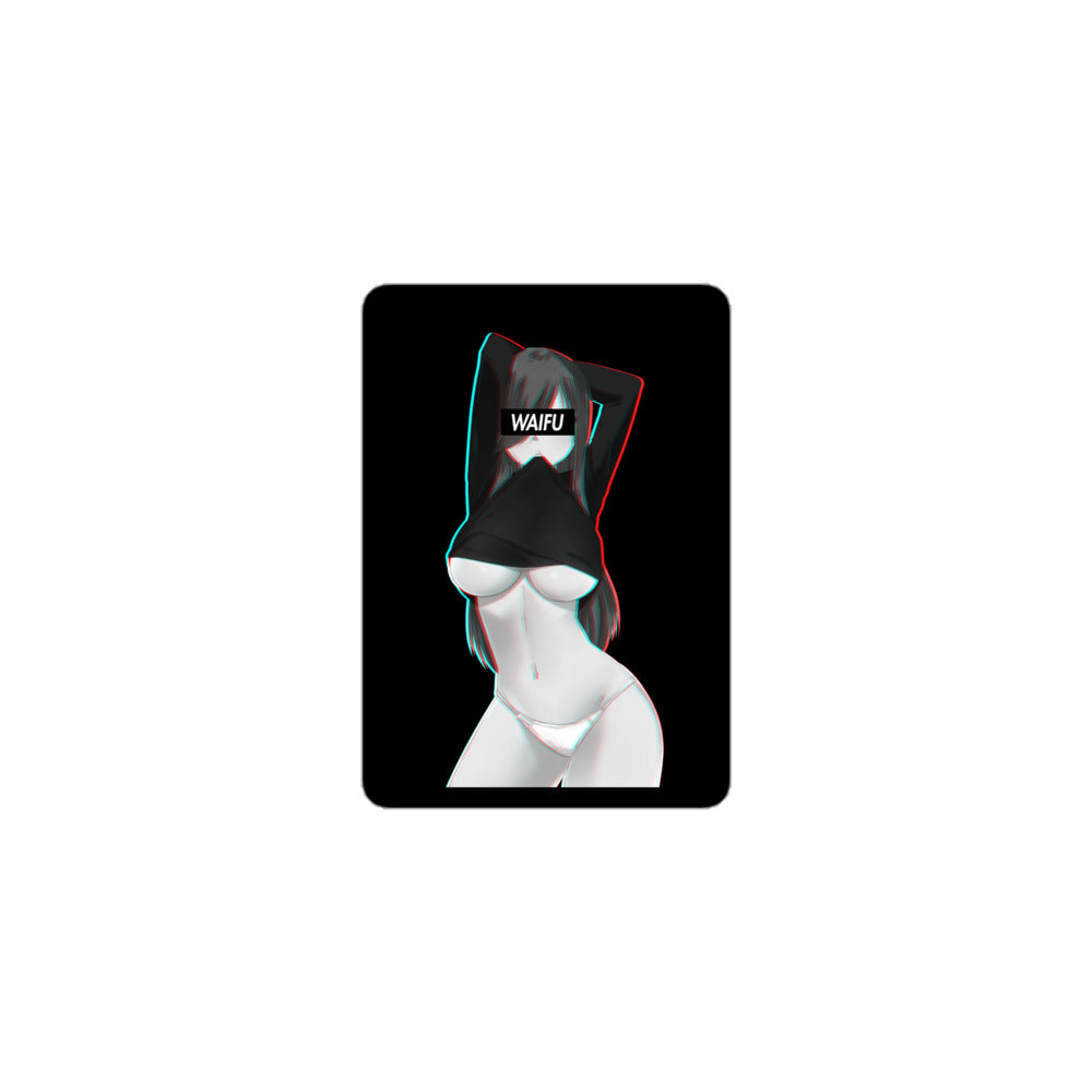 Erza Waifu Material - Black Edition #001 Kiss Cut Premium Sticker