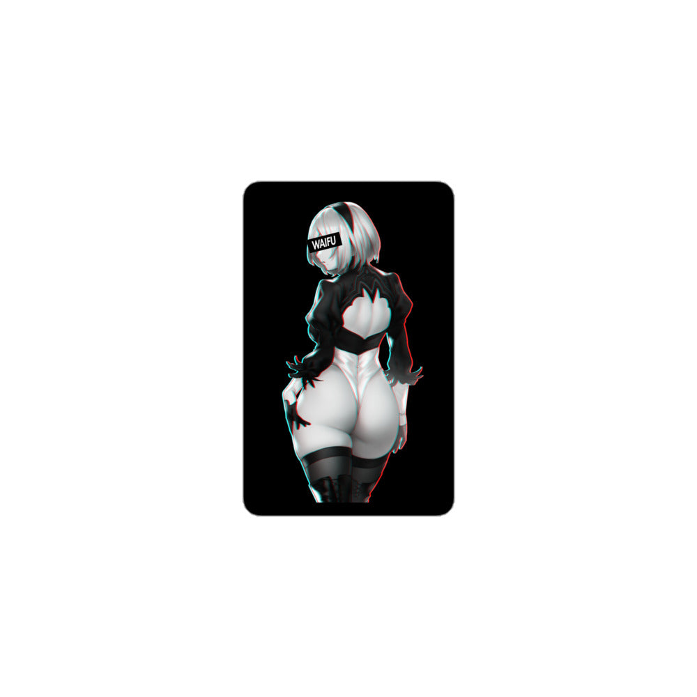 2B Waifu Material - Black Edition #001 Kiss Cut Premium Sticker