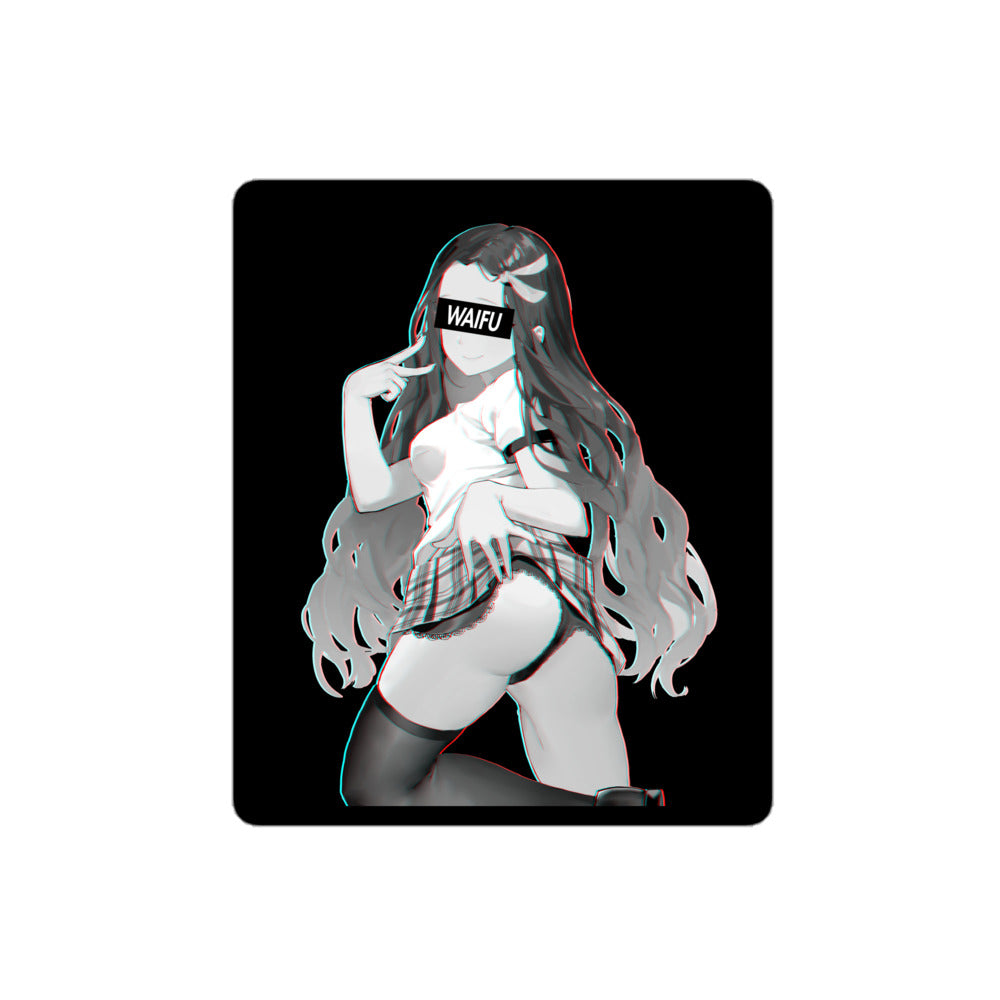 Nezuko Waifu Material - Black Edition #003 Kiss Cut Premium Sticker