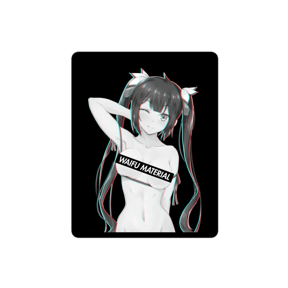 Hestia Waifu Material - Black Edition #001 Kiss Cut Premium Sticker