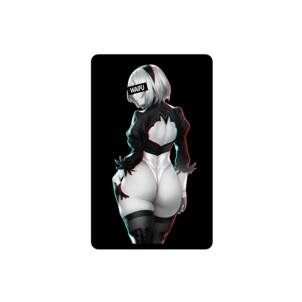 2B Waifu Material - Black Edition #001 Kiss Cut Premium Sticker