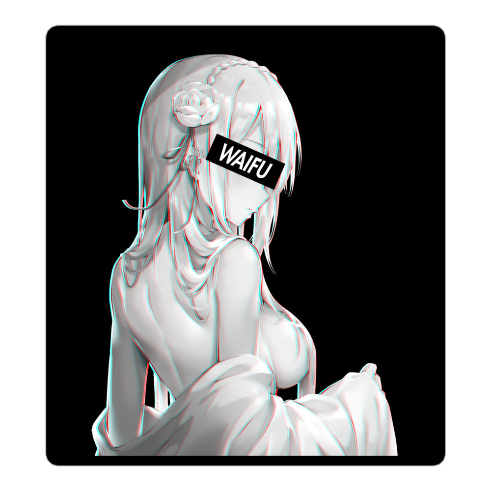 Emilia Waifu Material - Black Edition #001 Kiss Cut Premium Sticker