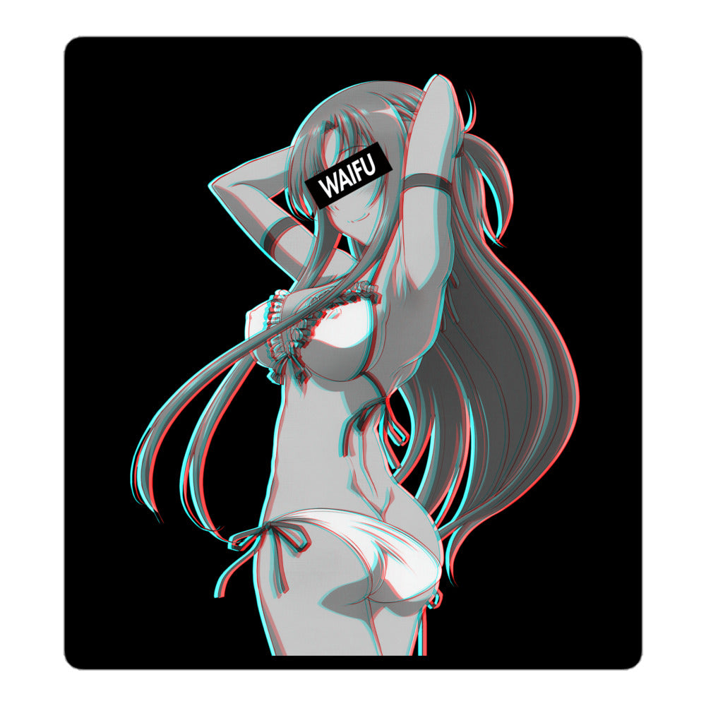 Asuna Waifu Material - Black Edition #002 Kiss Cut Premium Sticker