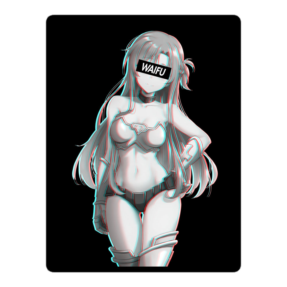 Asuna Waifu Material - Black Edition #001 Kiss Cut Premium Sticker