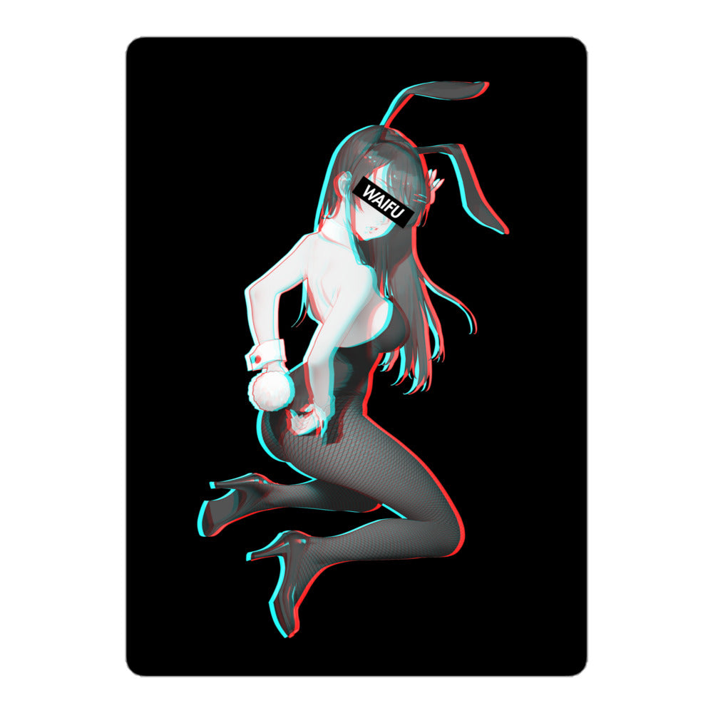 Mai Waifu Material - Black Edition #001 Kiss Cut Premium Sticker