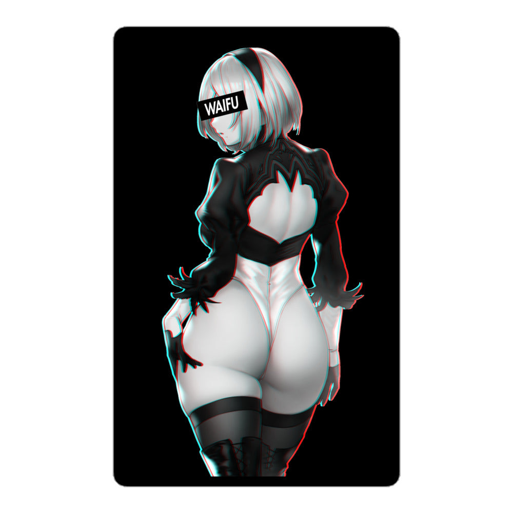 2B Waifu Material - Black Edition #001 Kiss Cut Premium Sticker