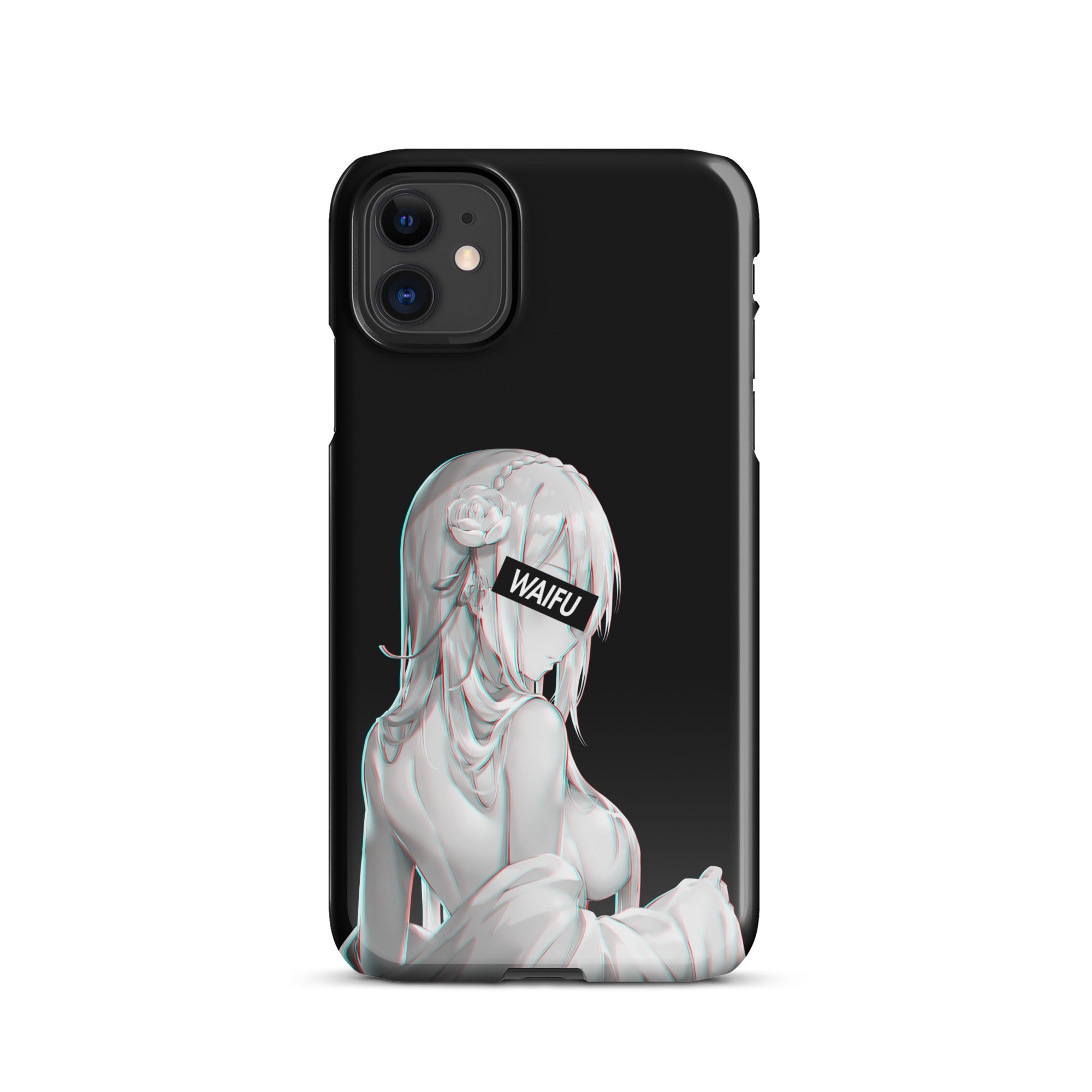 Emilia Waifu Material - Black Edition #001 iPhone Premium Case