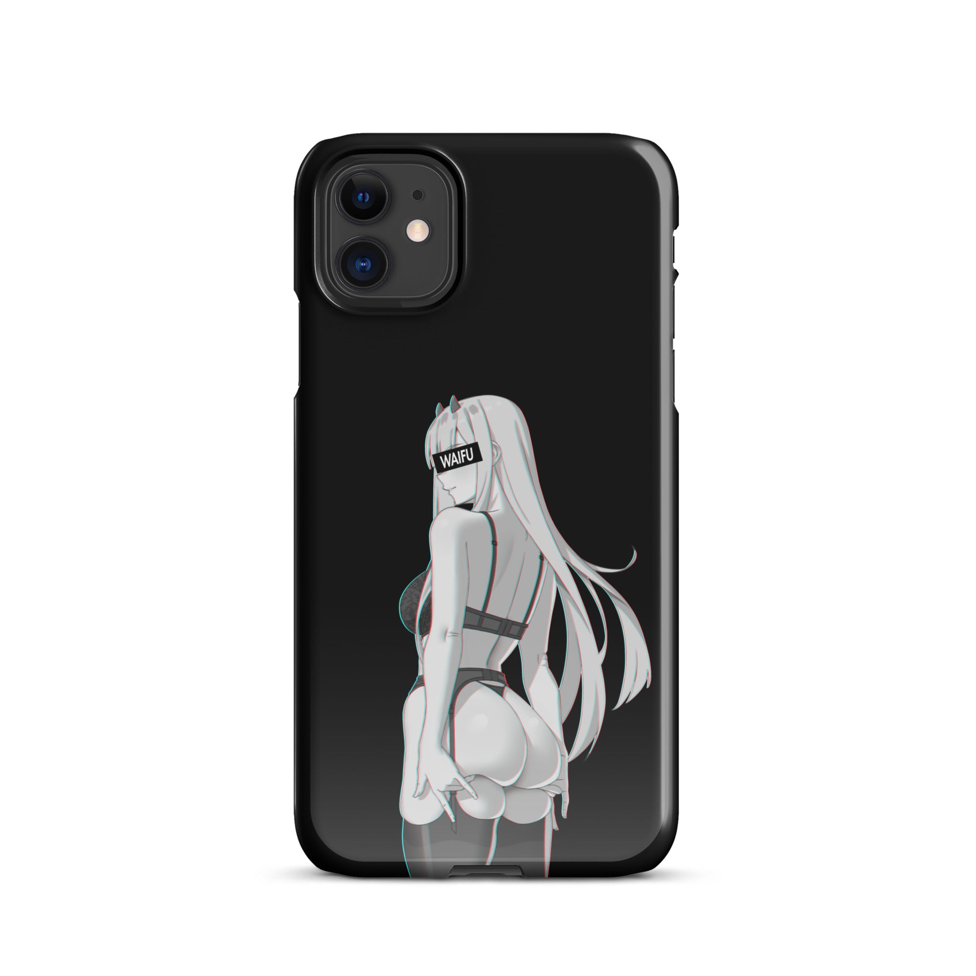 Zero Two Waifu Material - Black Edition #001 iPhone Premium Case