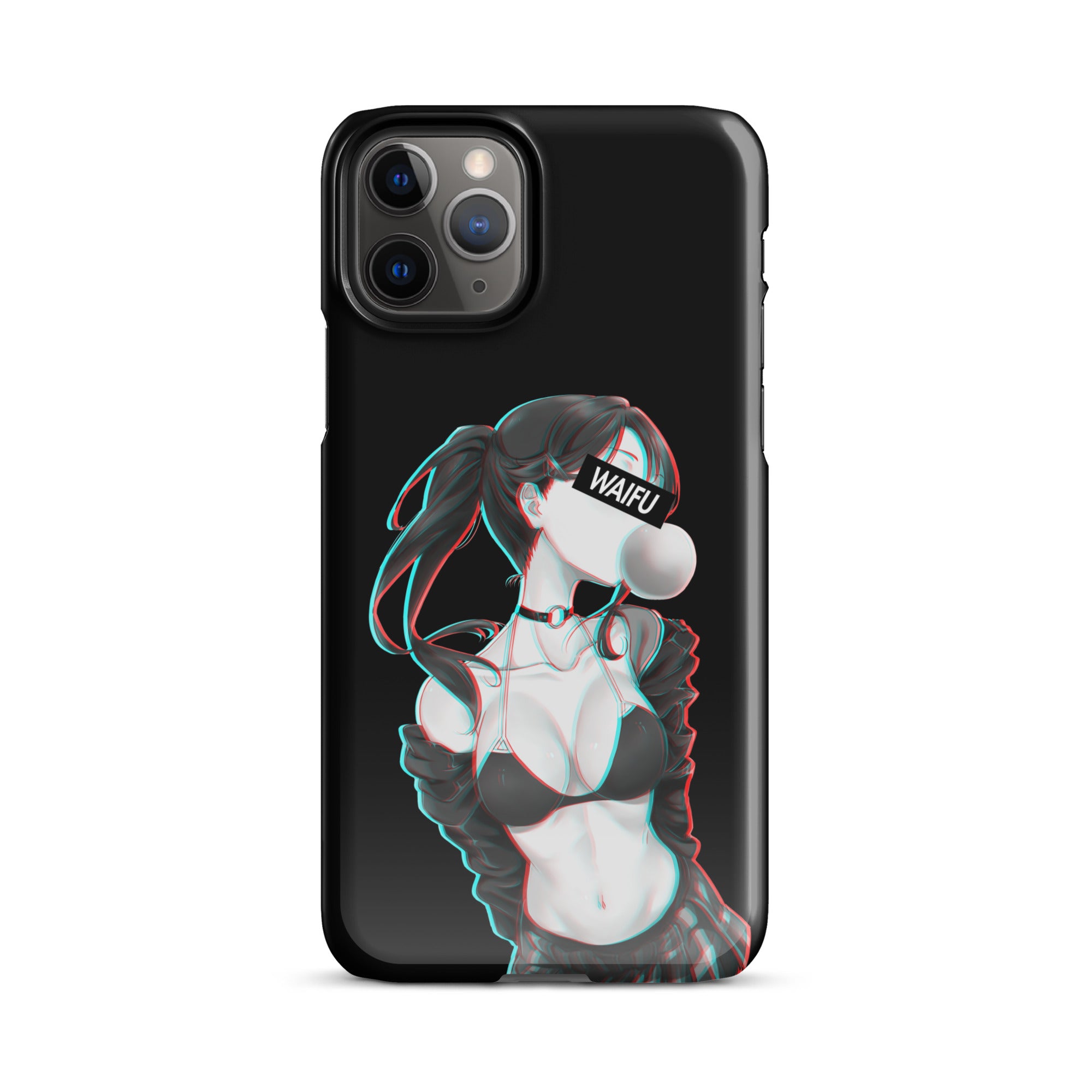 Cute Anime Girl Waifu Material - Black Edition #001 iPhone Premium Case