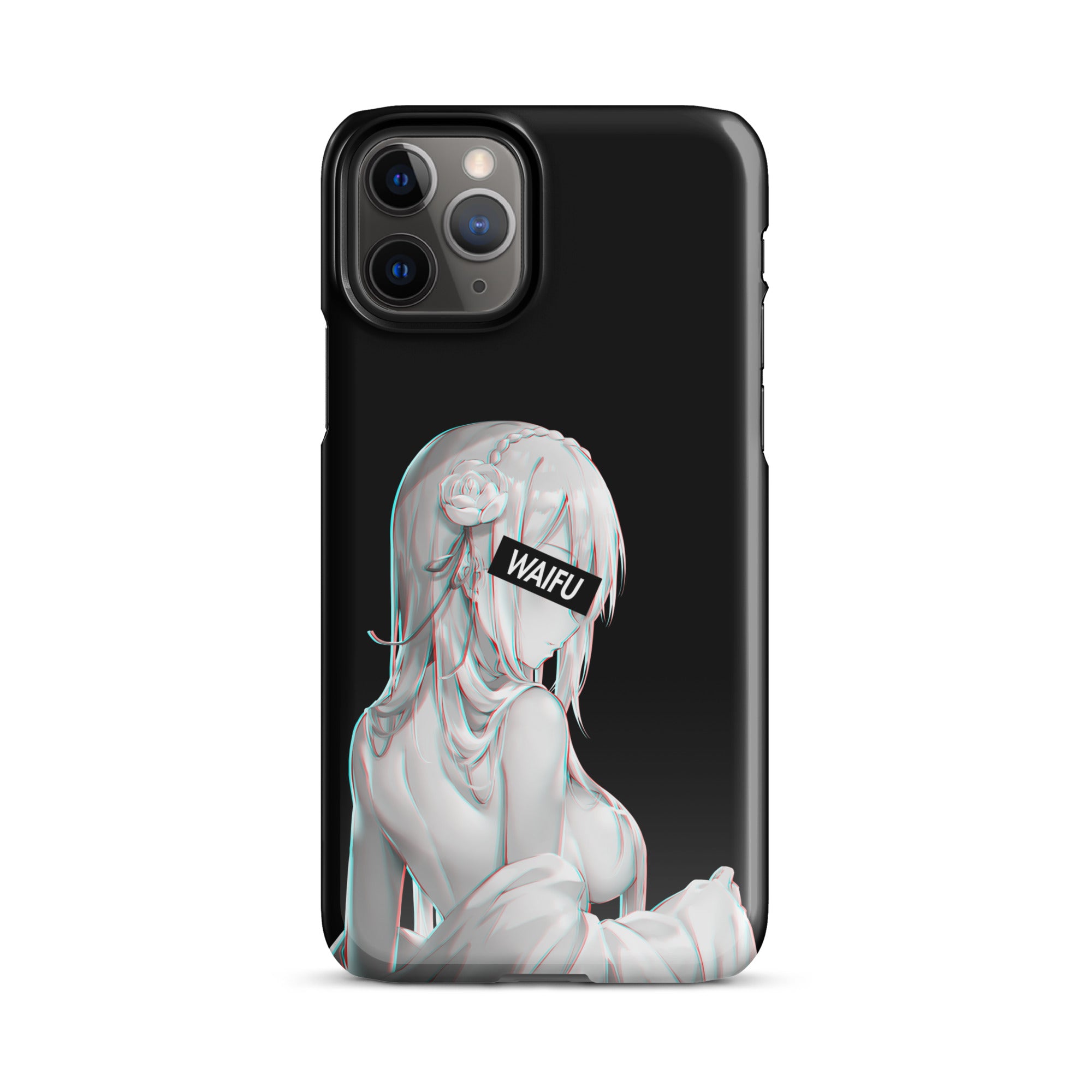 Emilia Waifu Material - Black Edition #001 iPhone Premium Case