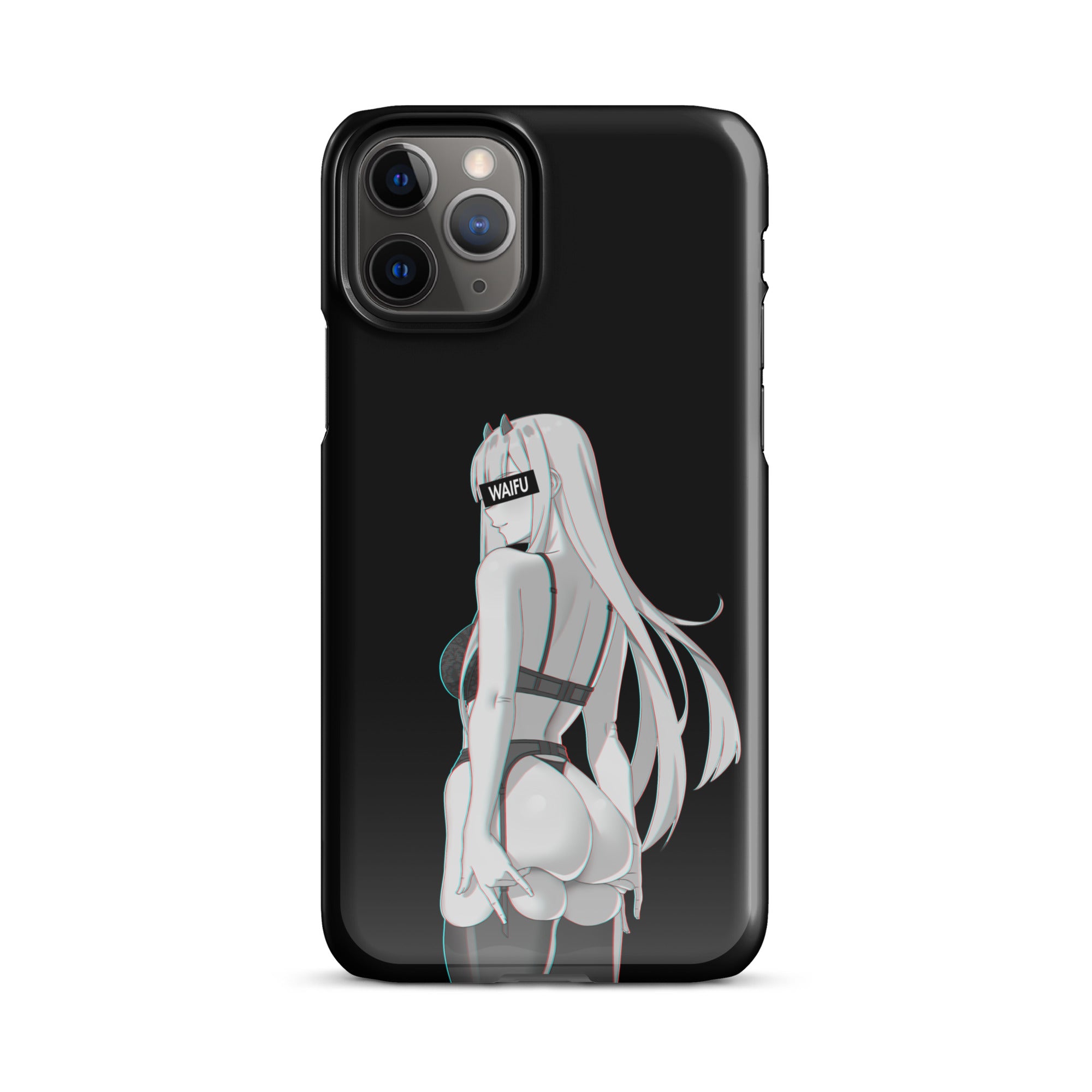 Zero Two Waifu Material - Black Edition #001 iPhone Premium Case