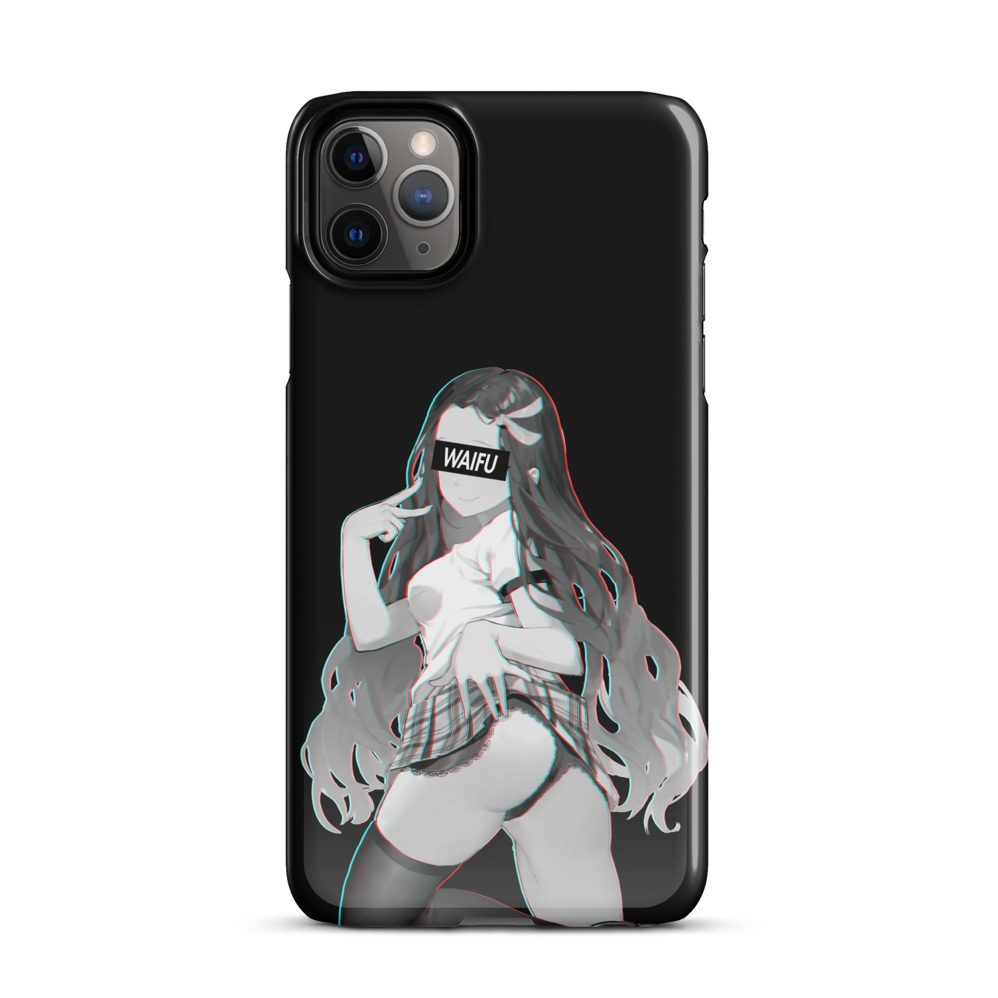 Nezuko Waifu Material - Black Edition #003 iPhone Premium Case