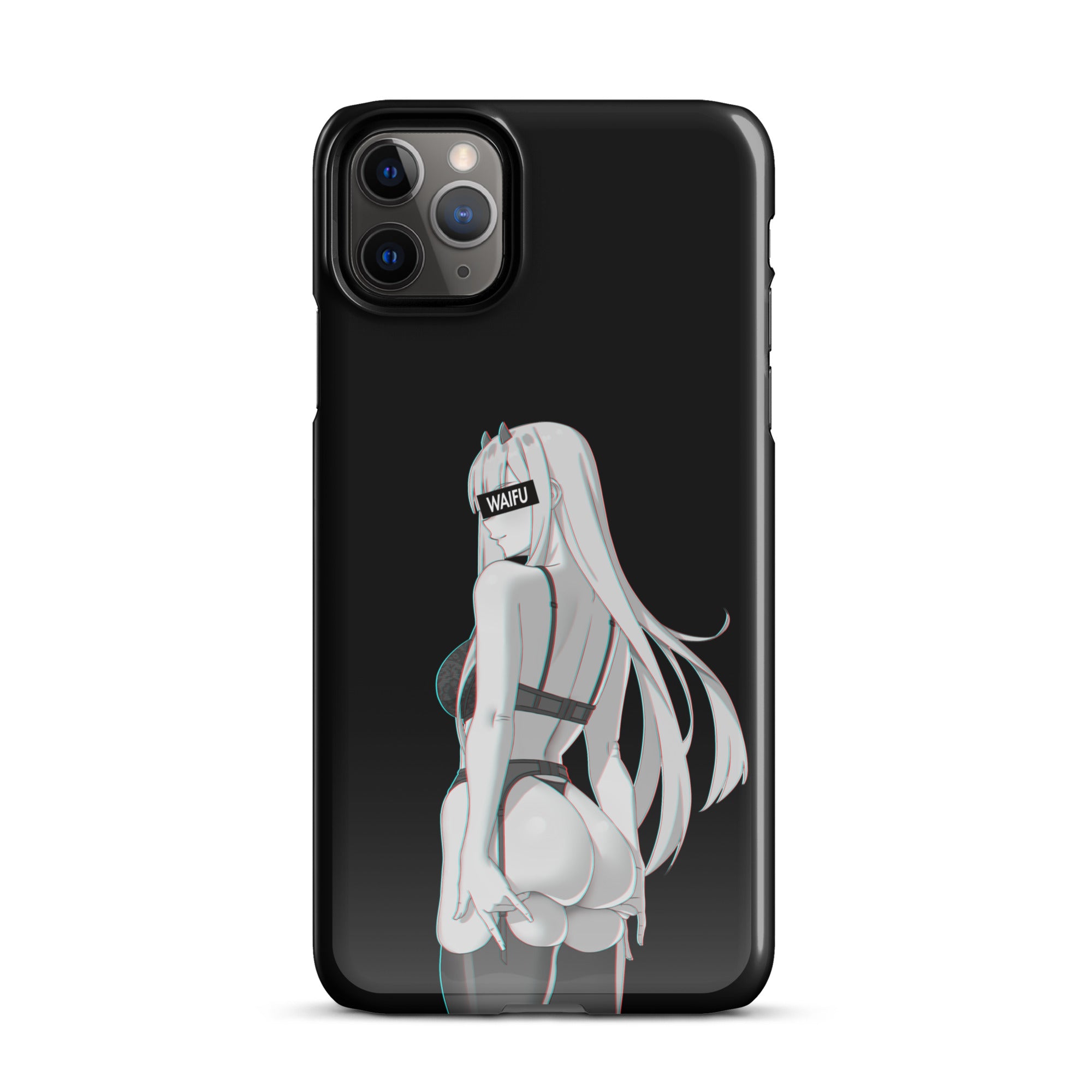 Zero Two Waifu Material - Black Edition #001 iPhone Premium Case