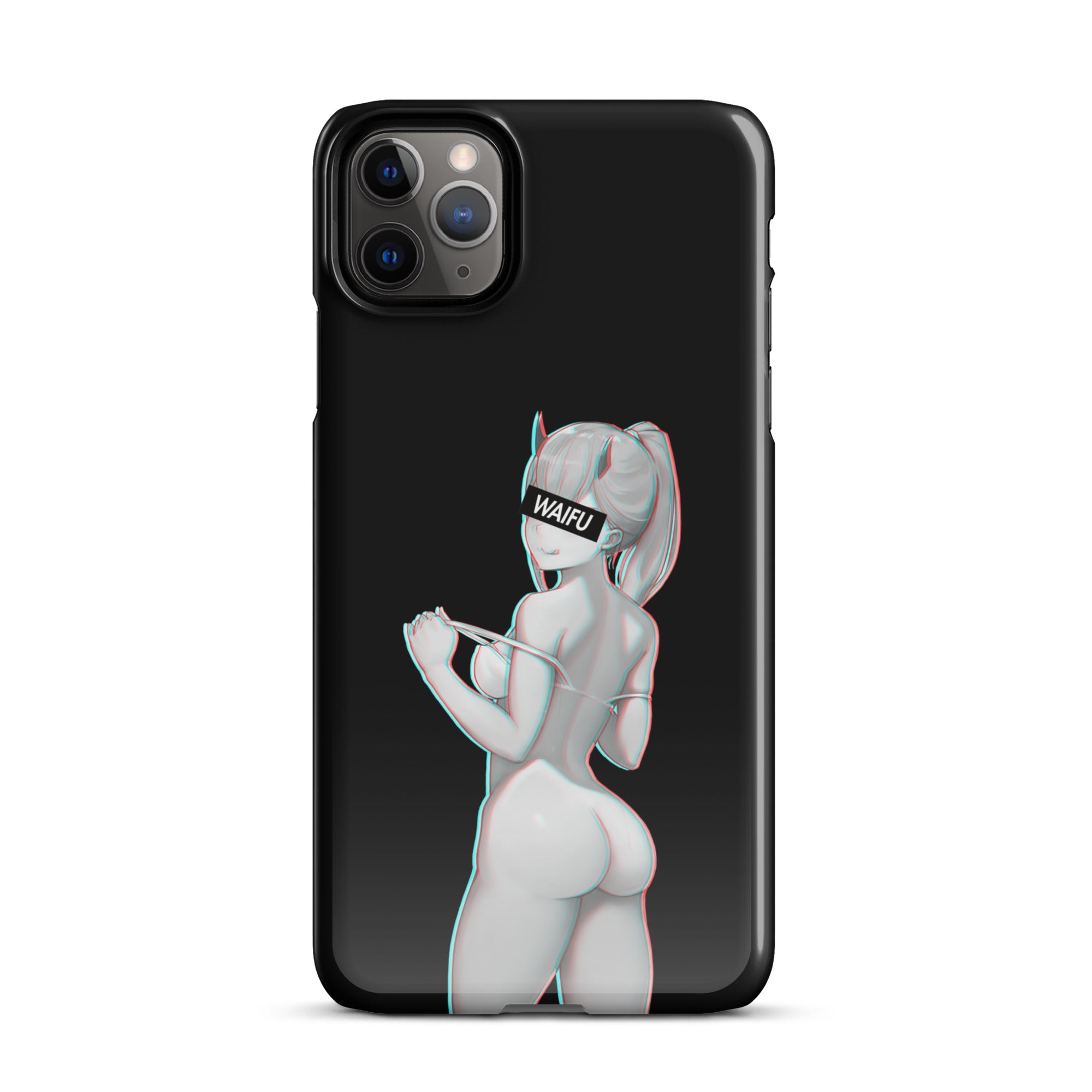 Zero Two Waifu Material - Black Edition #002 iPhone Premium Case