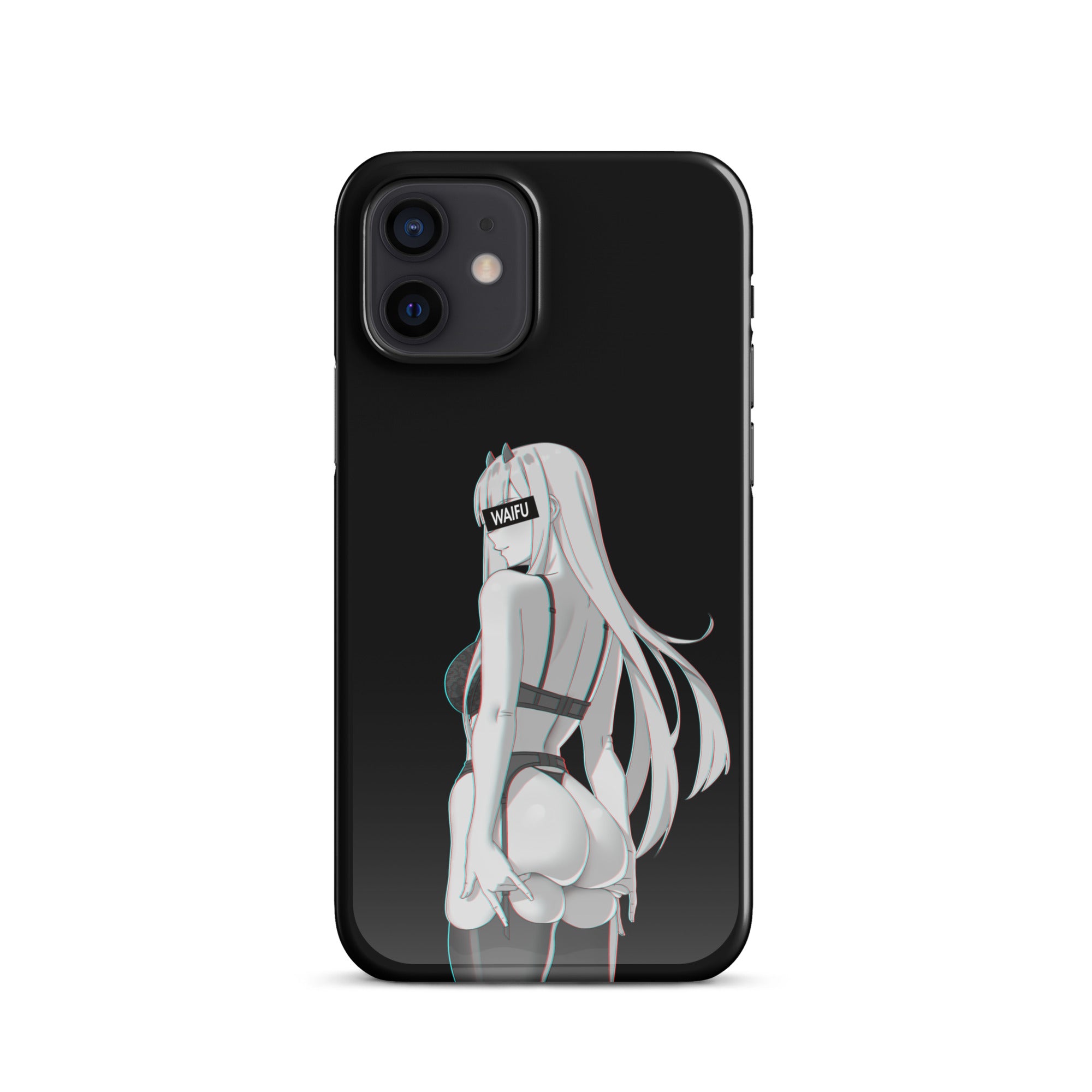 Zero Two Waifu Material - Black Edition #001 iPhone Premium Case