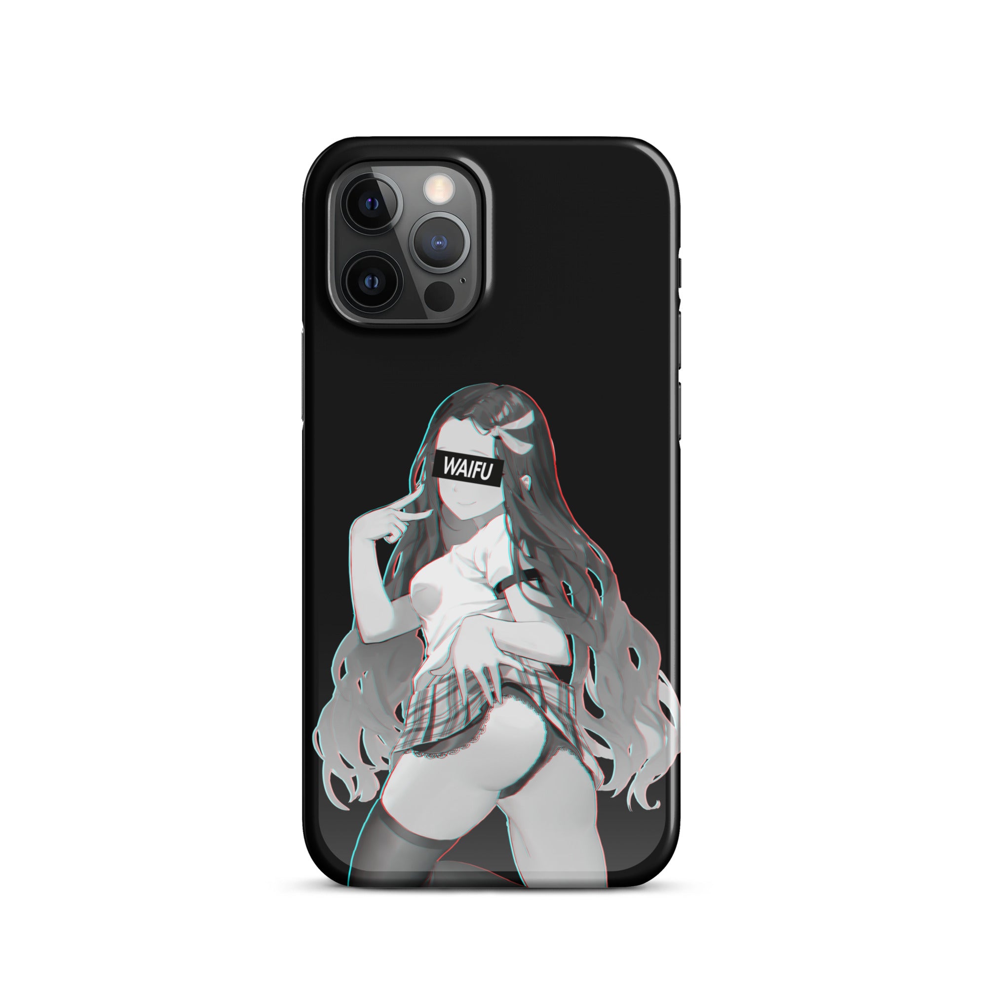 Nezuko Waifu Material - Black Edition #003 iPhone Premium Case