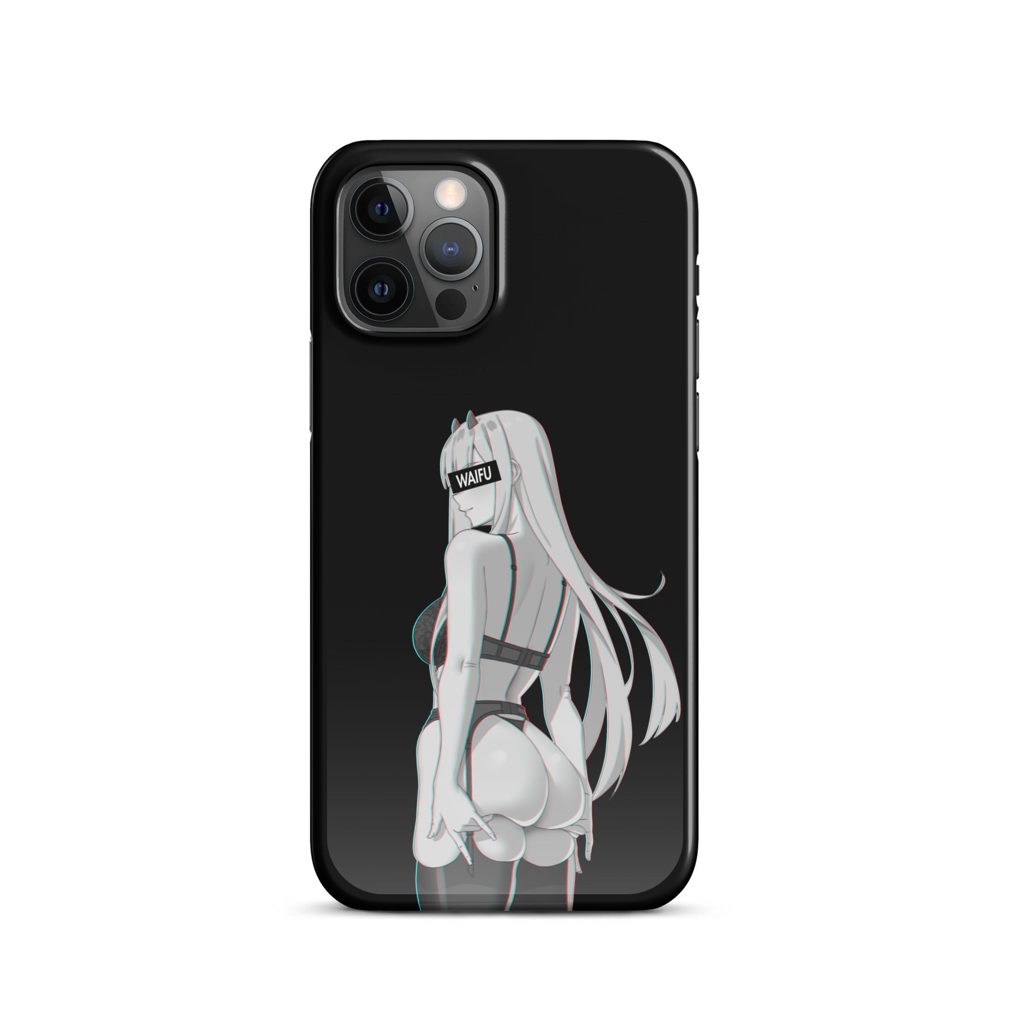 Zero Two Waifu Material - Black Edition #001 iPhone Premium Case