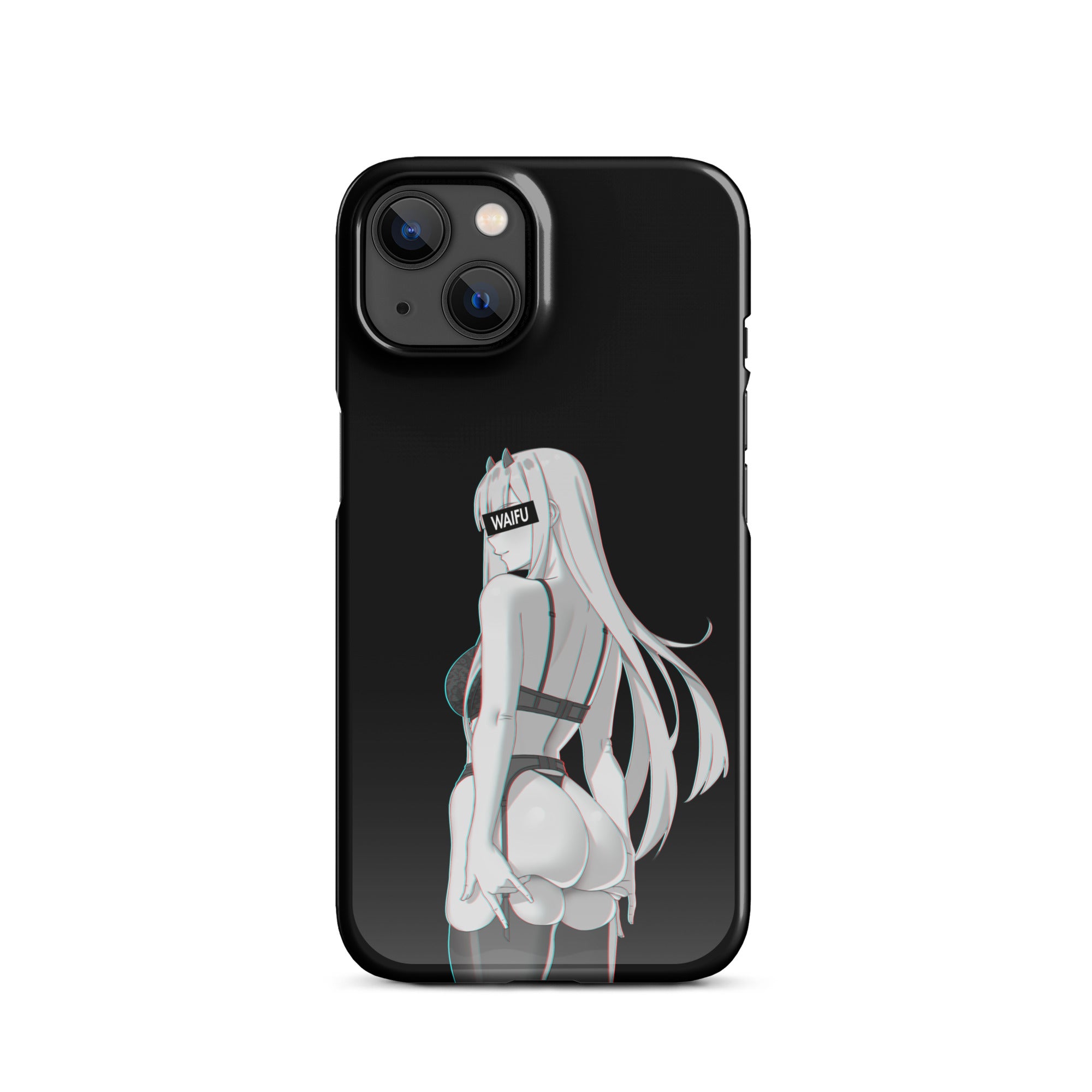 Zero Two Waifu Material - Black Edition #001 iPhone Premium Case