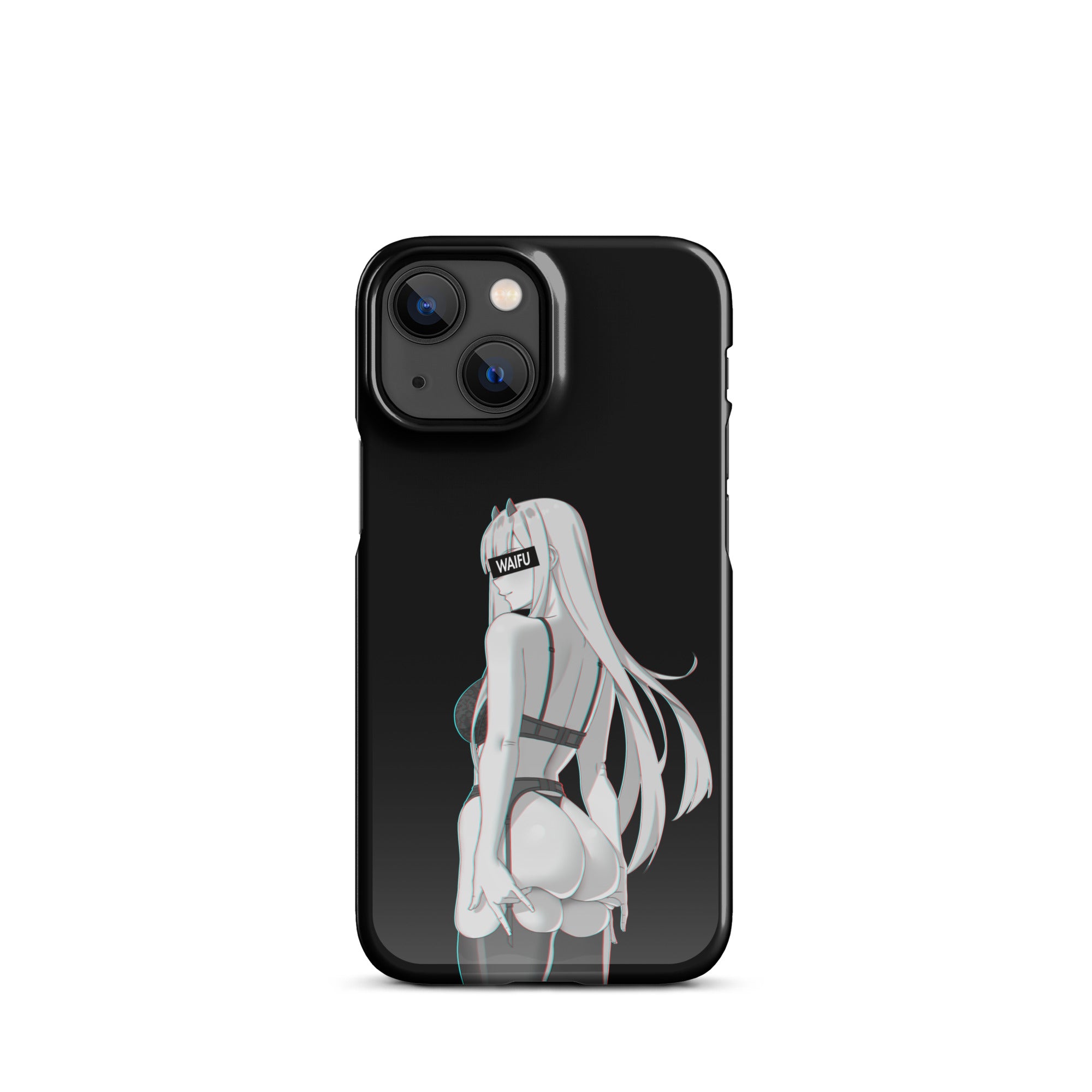 Zero Two Waifu Material - Black Edition #001 iPhone Premium Case