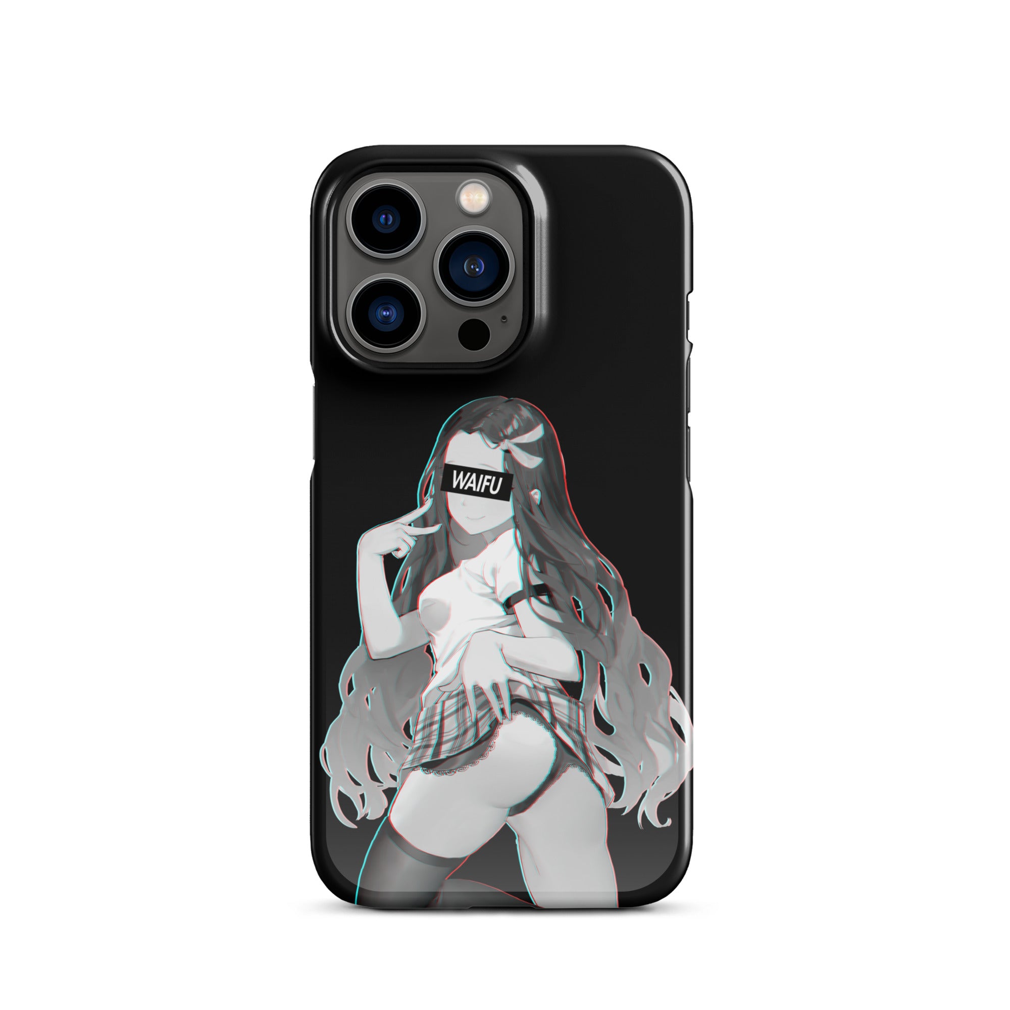 Nezuko Waifu Material - Black Edition #003 iPhone Premium Case