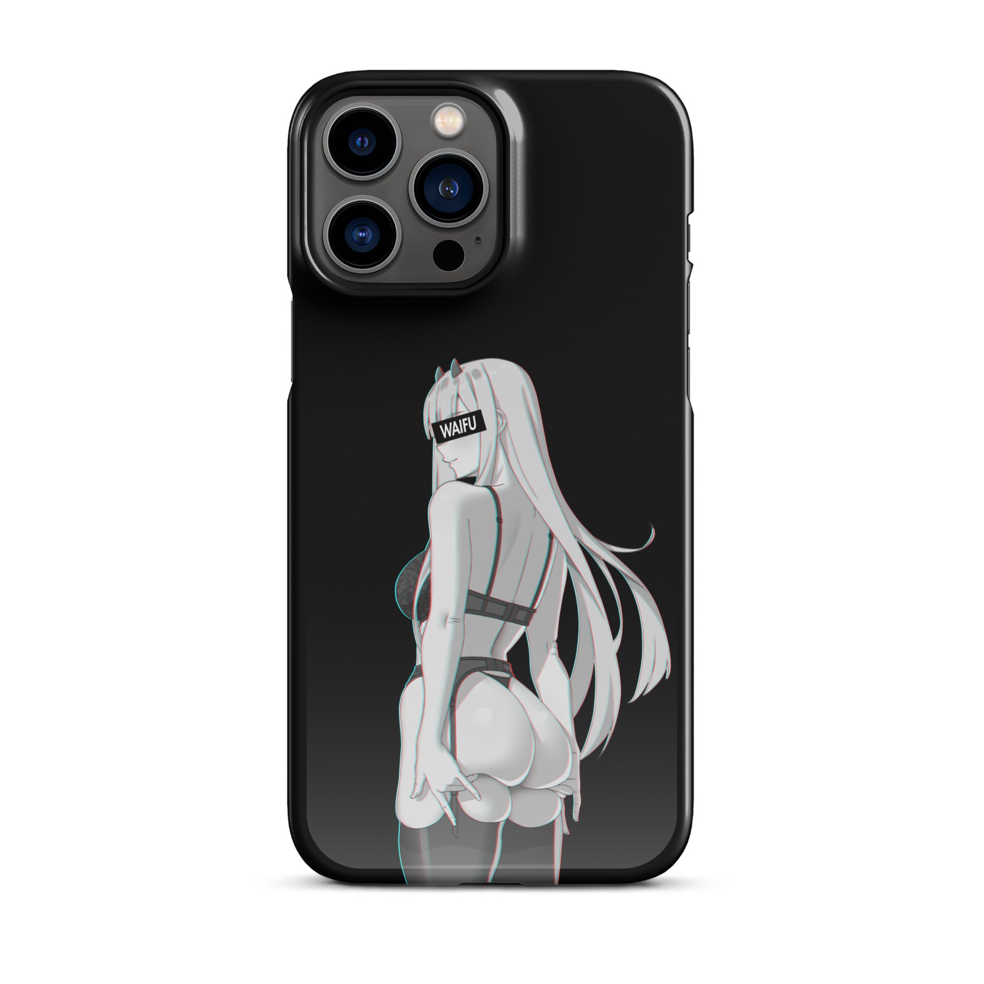 Zero Two Waifu Material - Black Edition #001 iPhone Premium Case