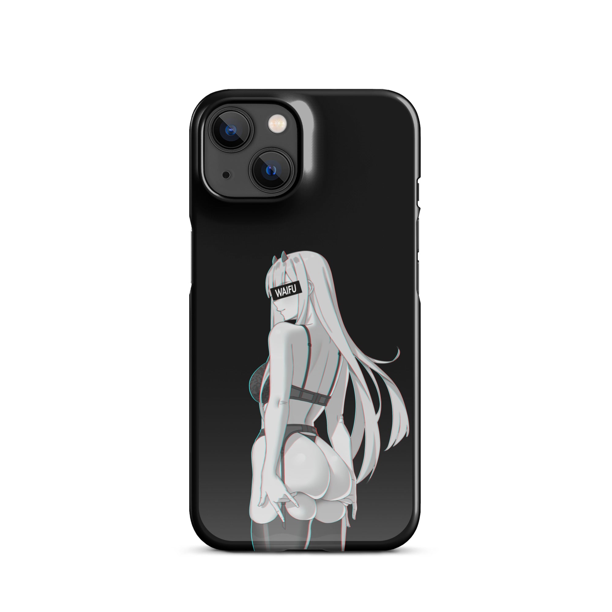 Zero Two Waifu Material - Black Edition #001 iPhone Premium Case