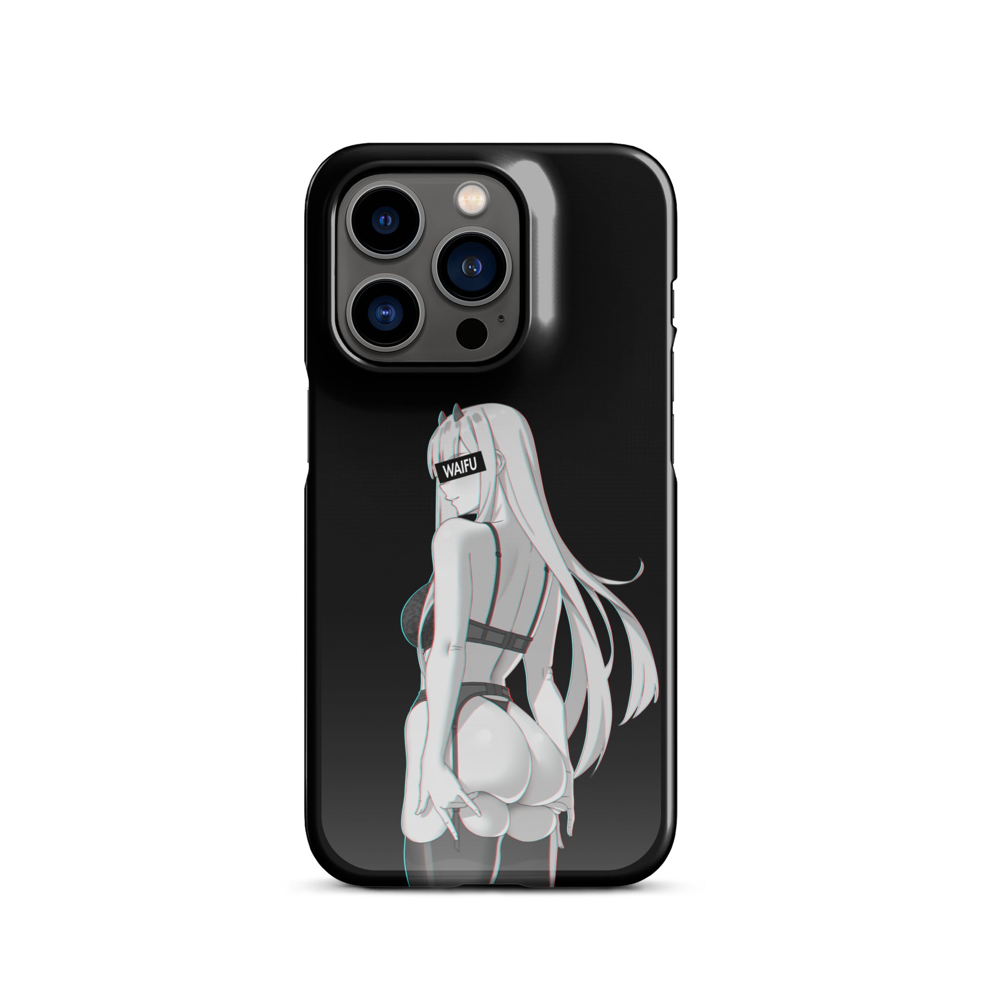 Zero Two Waifu Material - Black Edition #001 iPhone Premium Case