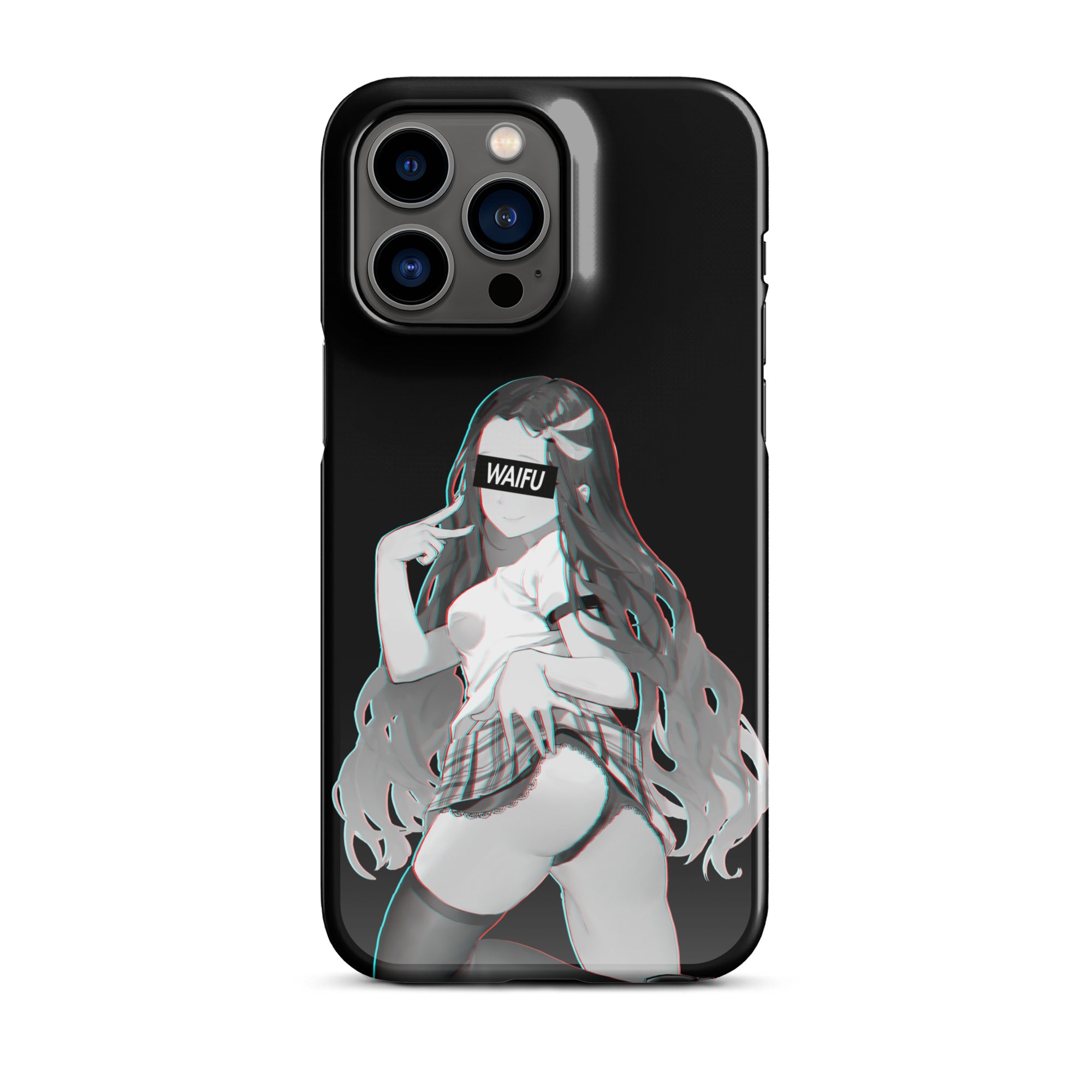 Nezuko Waifu Material - Black Edition #003 iPhone Premium Case