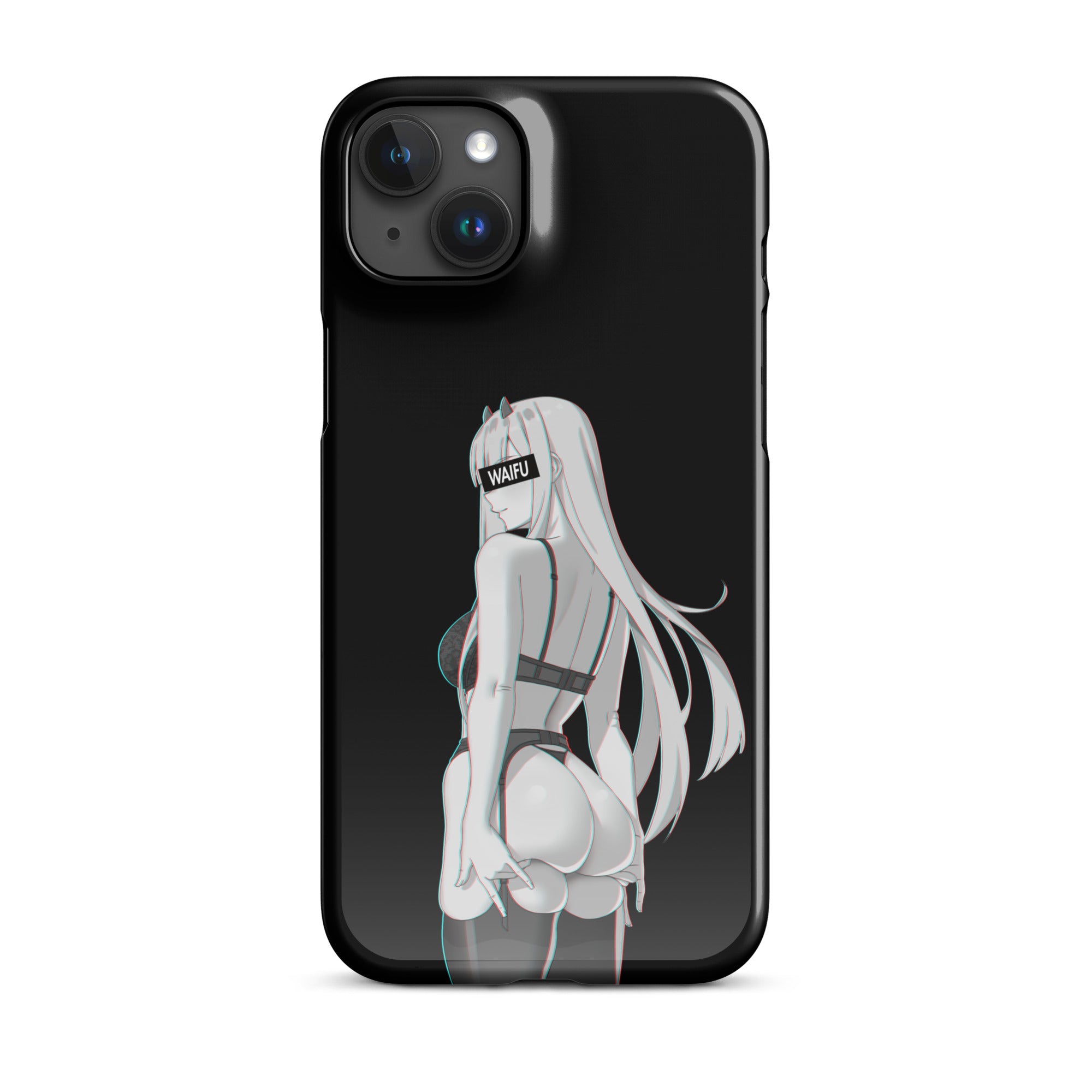 Zero Two Waifu Material - Black Edition #001 iPhone Premium Case