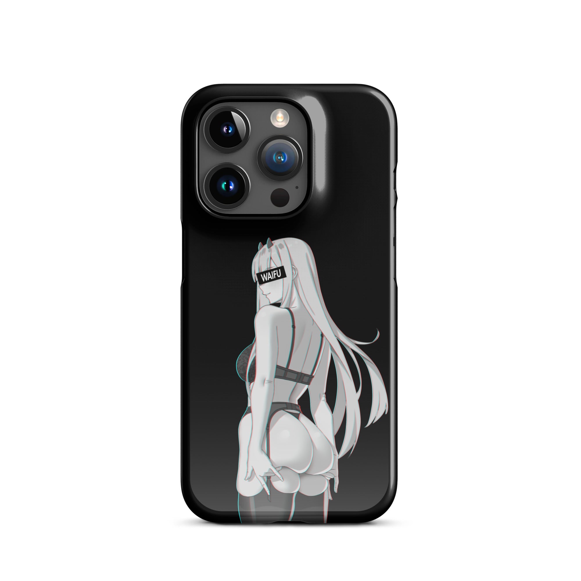 Zero Two Waifu Material - Black Edition #001 iPhone Premium Case