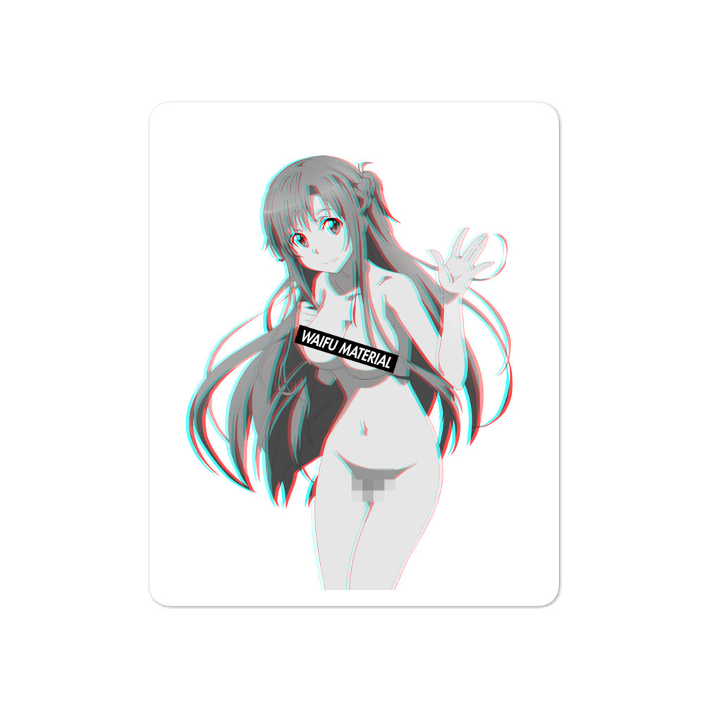 Asuna Waifu Material #006 Kiss Cut Premium Sticker