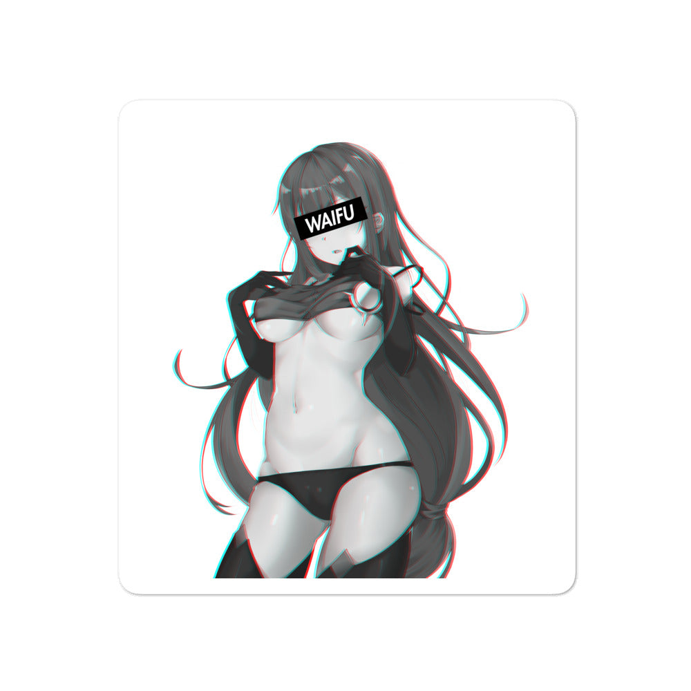 Cute Anime Girl Waifu Material #007 Kiss Cut Premium Sticker