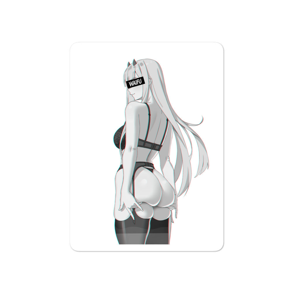 Zero Two Waifu Material #001 Kiss Cut Premium Sticker