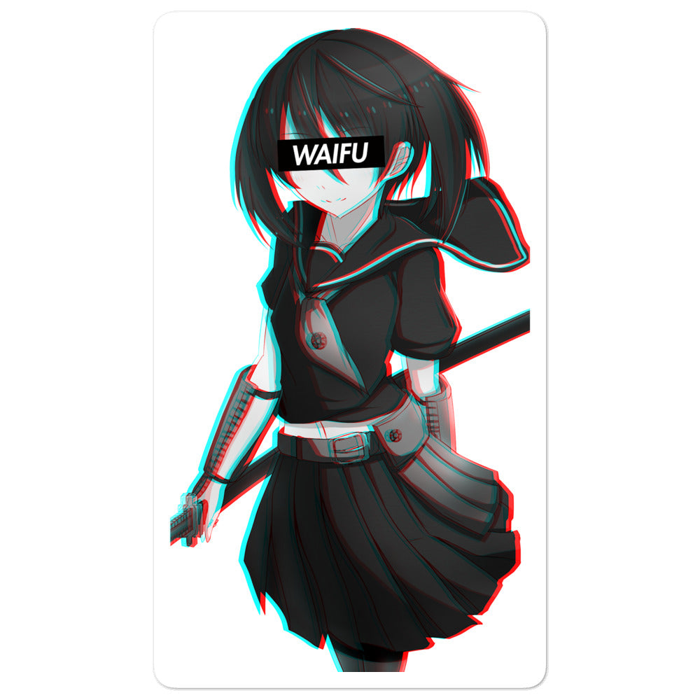 Kurome Waifu Material #001 Kiss Cut Premium Sticker