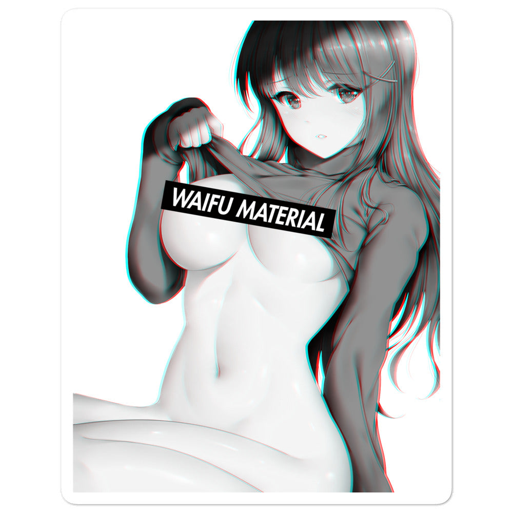 Honolulu Waifu Material #001 Kiss Cut Premium Sticker