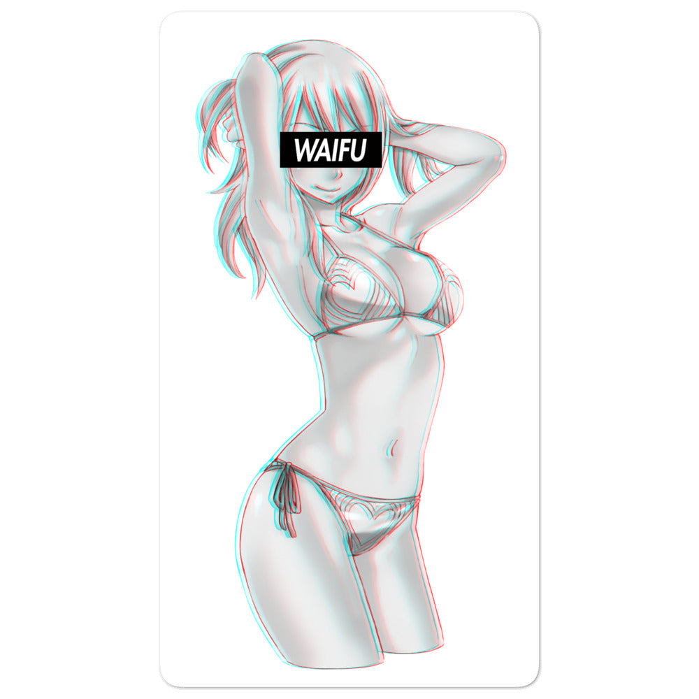 Lucy Waifu Material #001 Kiss Cut Premium Sticker