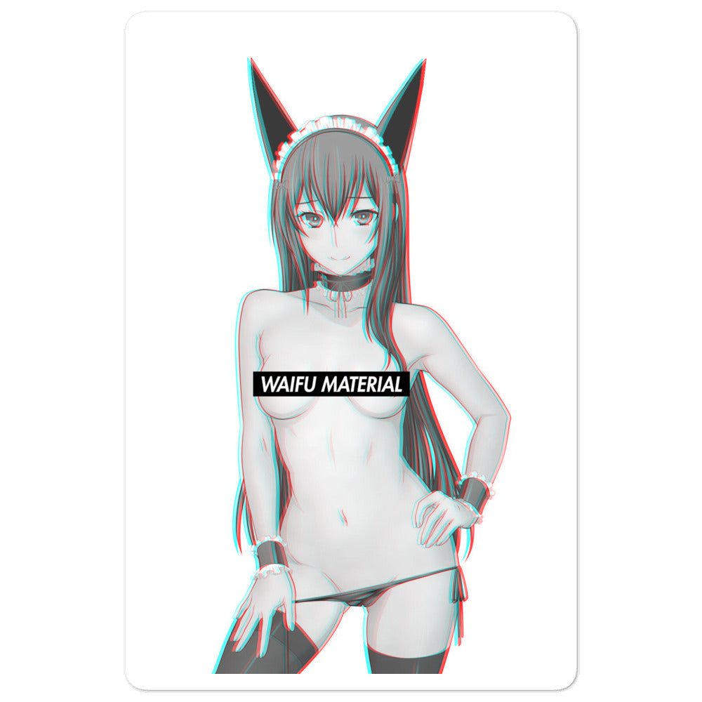 Kurisu Waifu Material #002 Kiss Cut Premium Sticker