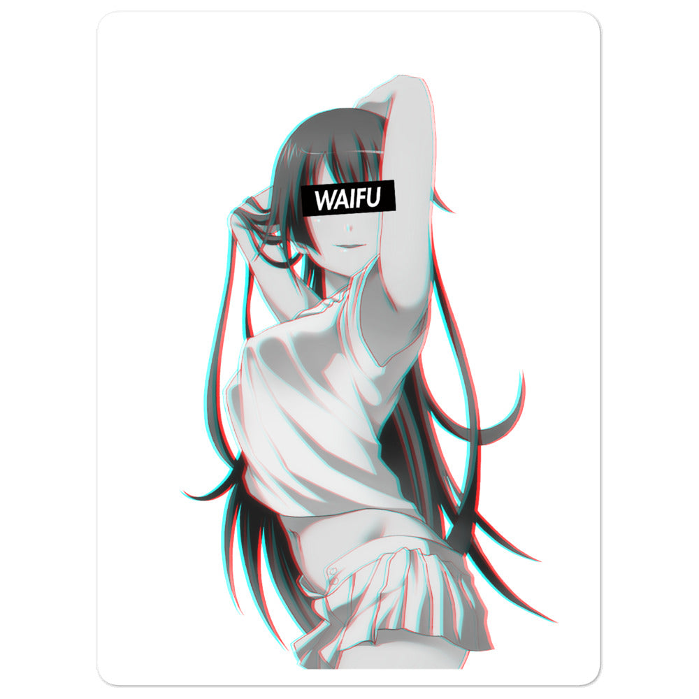 Hitagi Waifu Material #001 Kiss Cut Premium Sticker